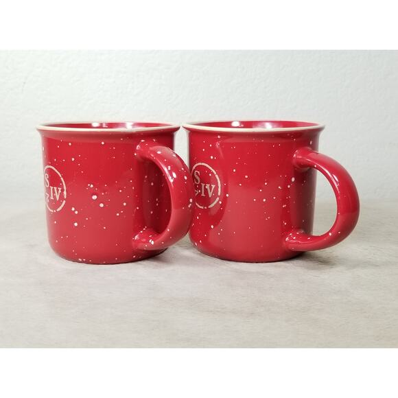 Maker's Mark Bourbon Whiskey Mug Coffee Teacup 10oz Red Ceramic SIV Logo x2 - Picture 9 of 14
